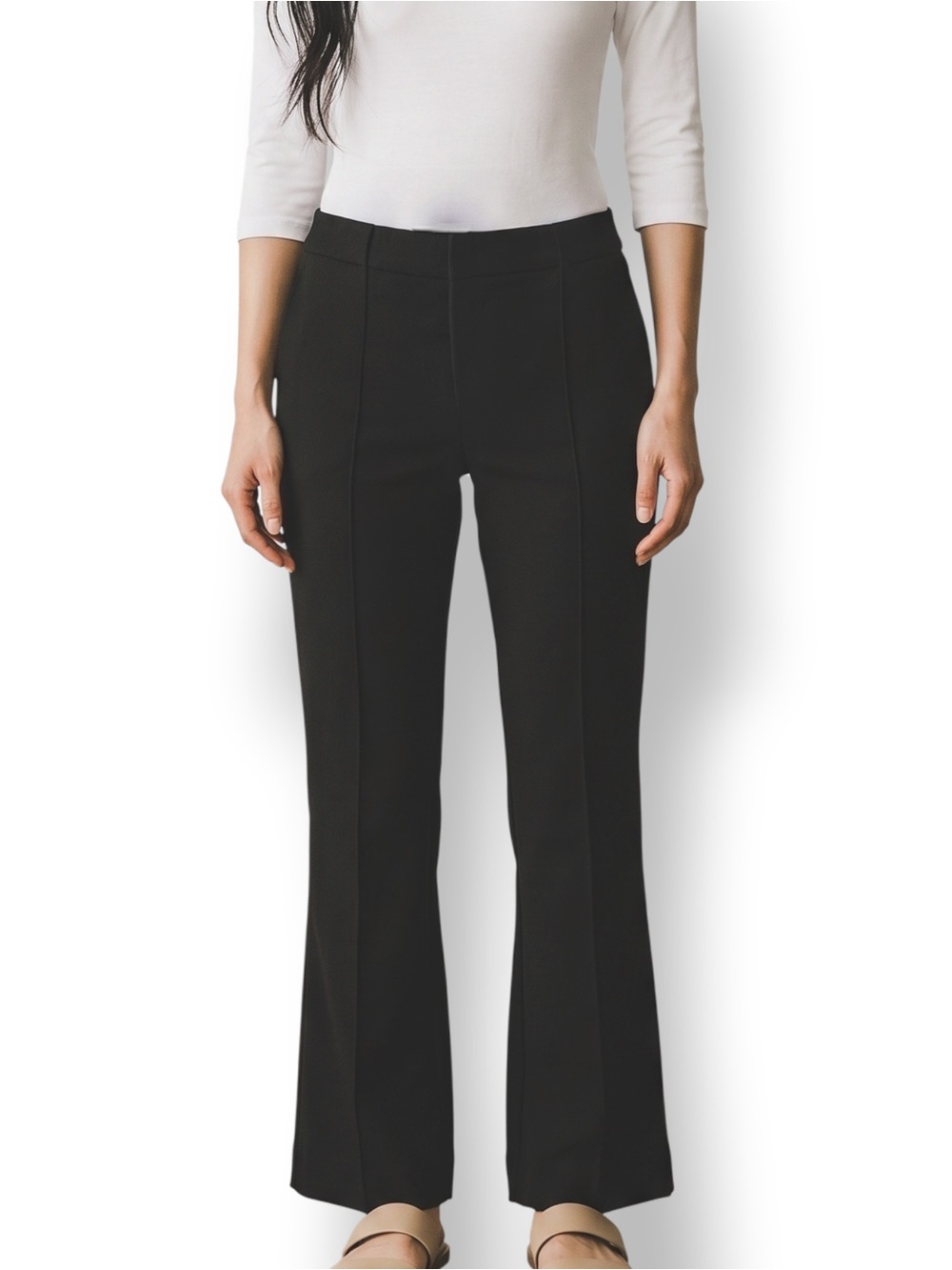 4/$20 INC International Concepts Black Bootcut Career Pants Size 8 Stretch